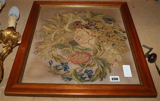 Maple framed needlework